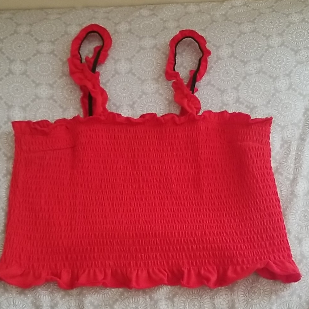 Red crop top